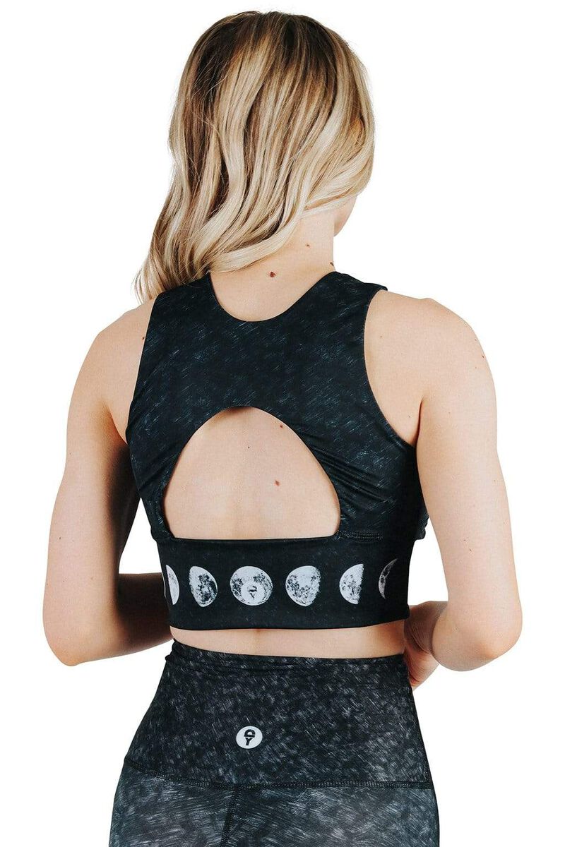 Free Range Sports Bra - Just a Dark Moon Phase image number 1