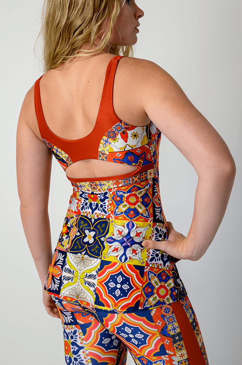 Limitless Tank - Mosaic in Sienna image number 3