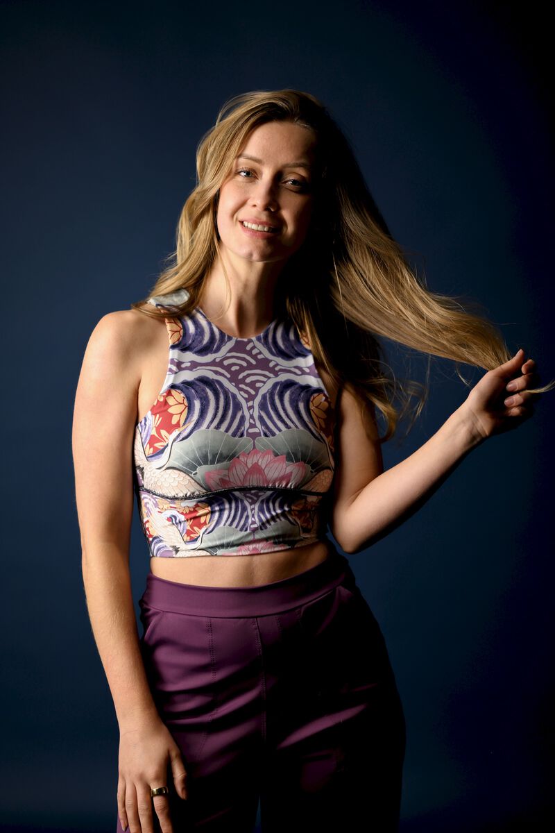 Free Range Sports Bra - Zen Water Garden image number 0