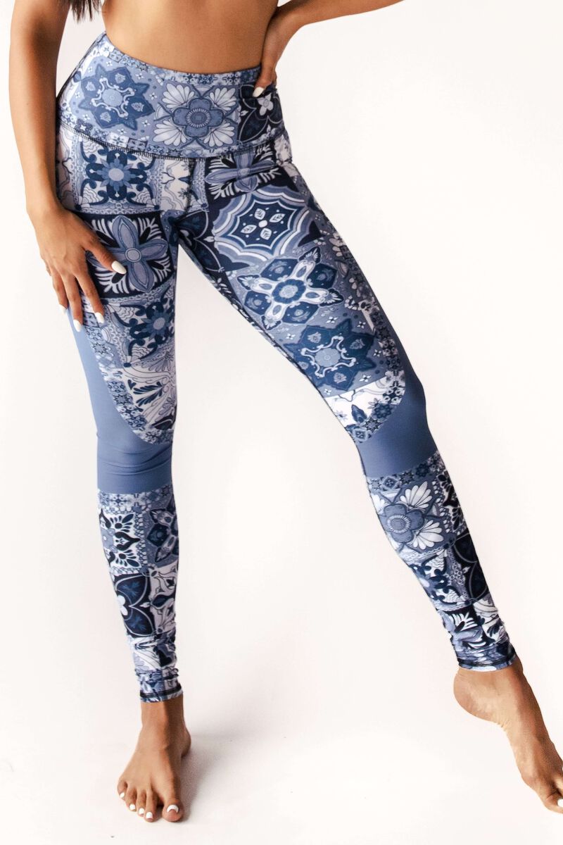 YD Legging - Mosaic In Blue image number 12