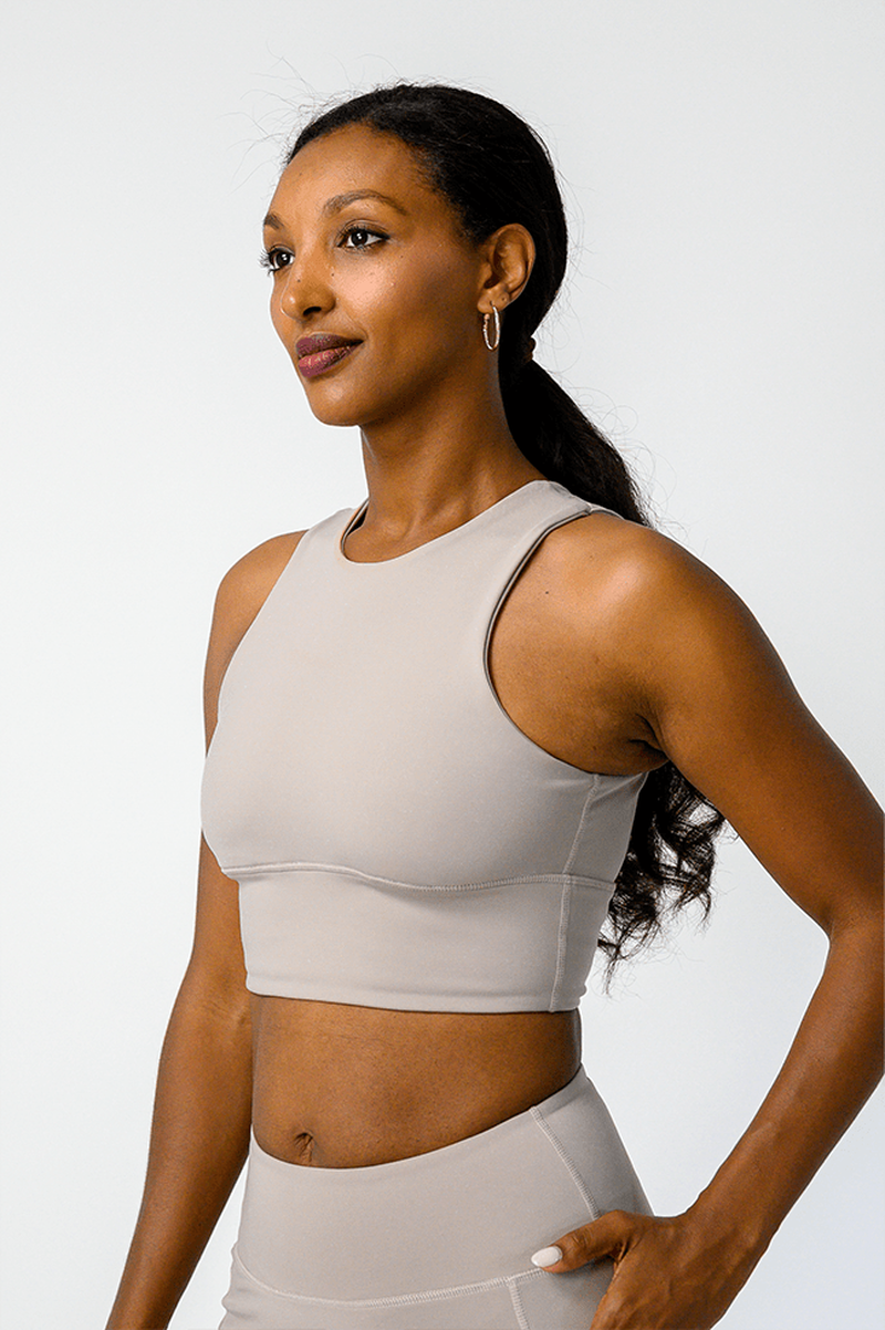 Free Range Sports Bra - Mushroom image number 1