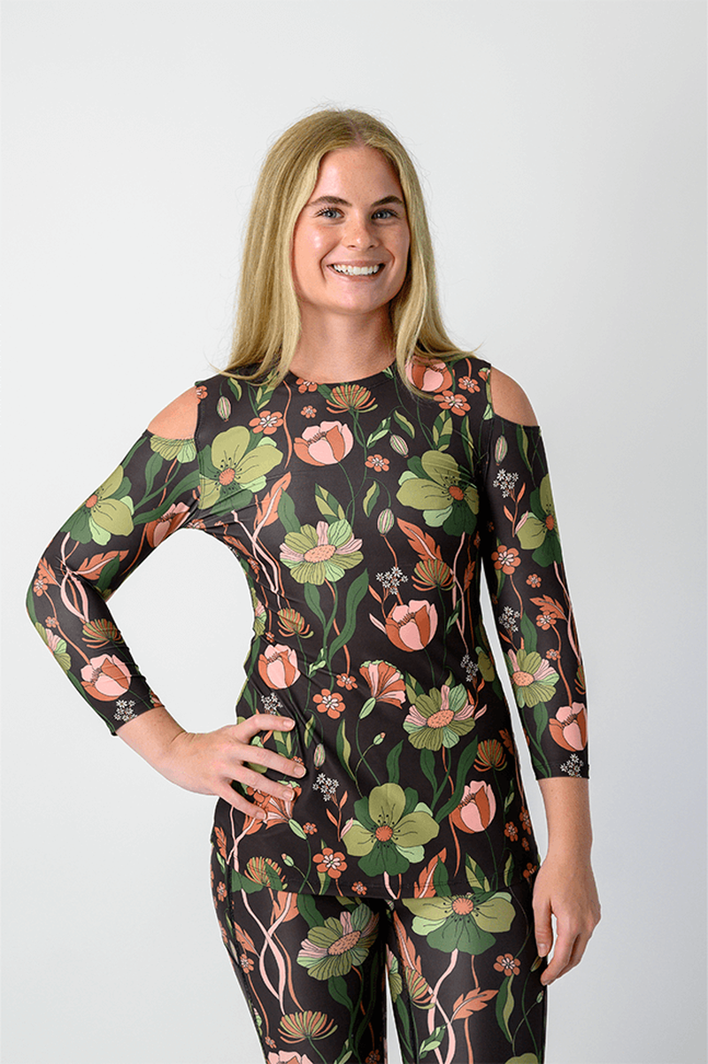 Open Shoulder Top - Botanical Garden image number 1