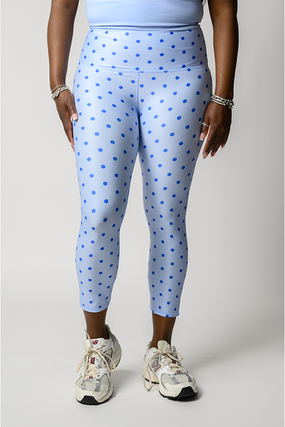 Capri Legging - Polka Dot in Dreamcloud