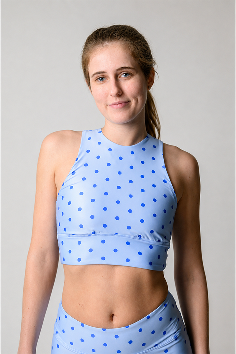 Free Range Sports Bra - Polka Dot in Dreamcloud image number 0