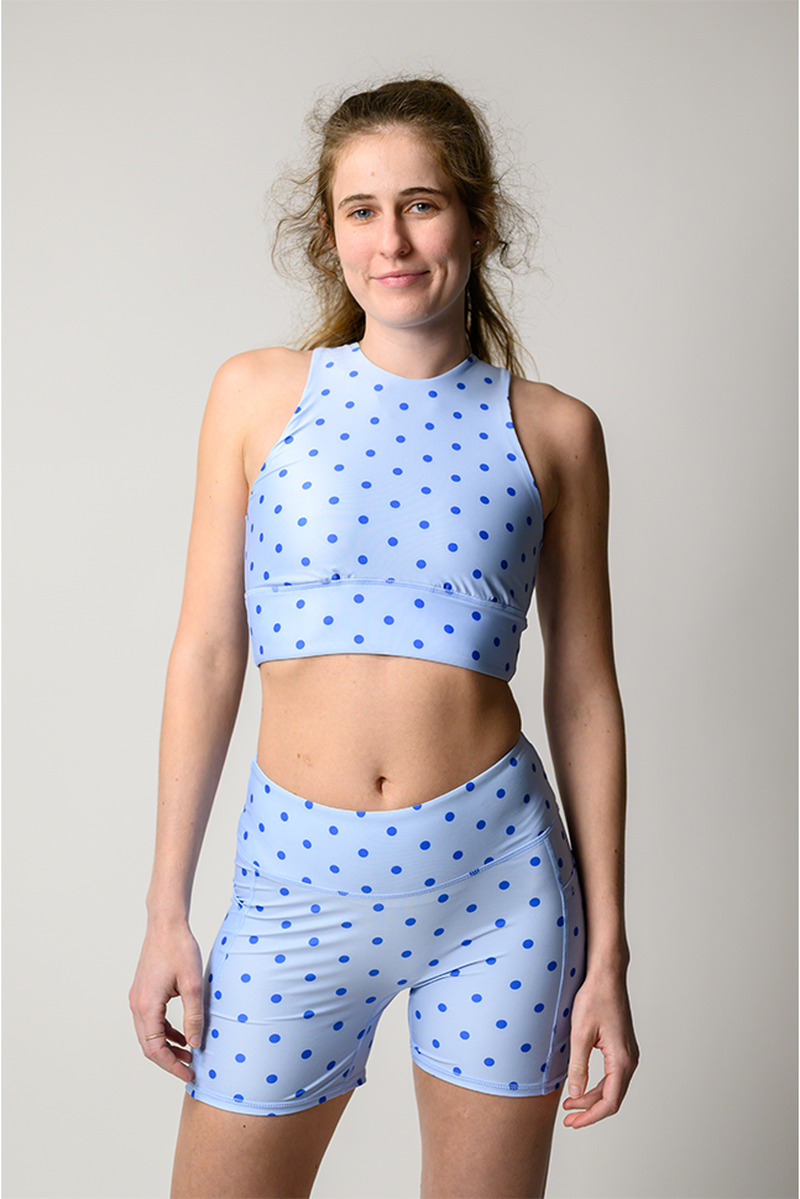 Free Range Sports Bra - Polka Dot in Dreamcloud image number 3
