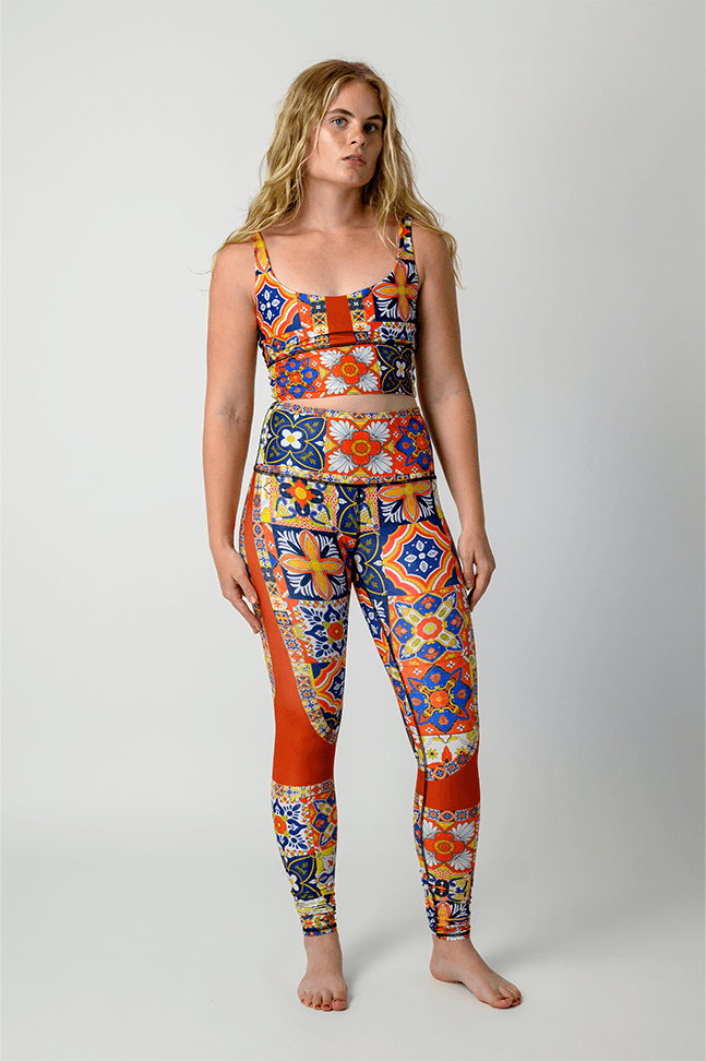YD Legging - Mosaic in Sienna image number 0.0