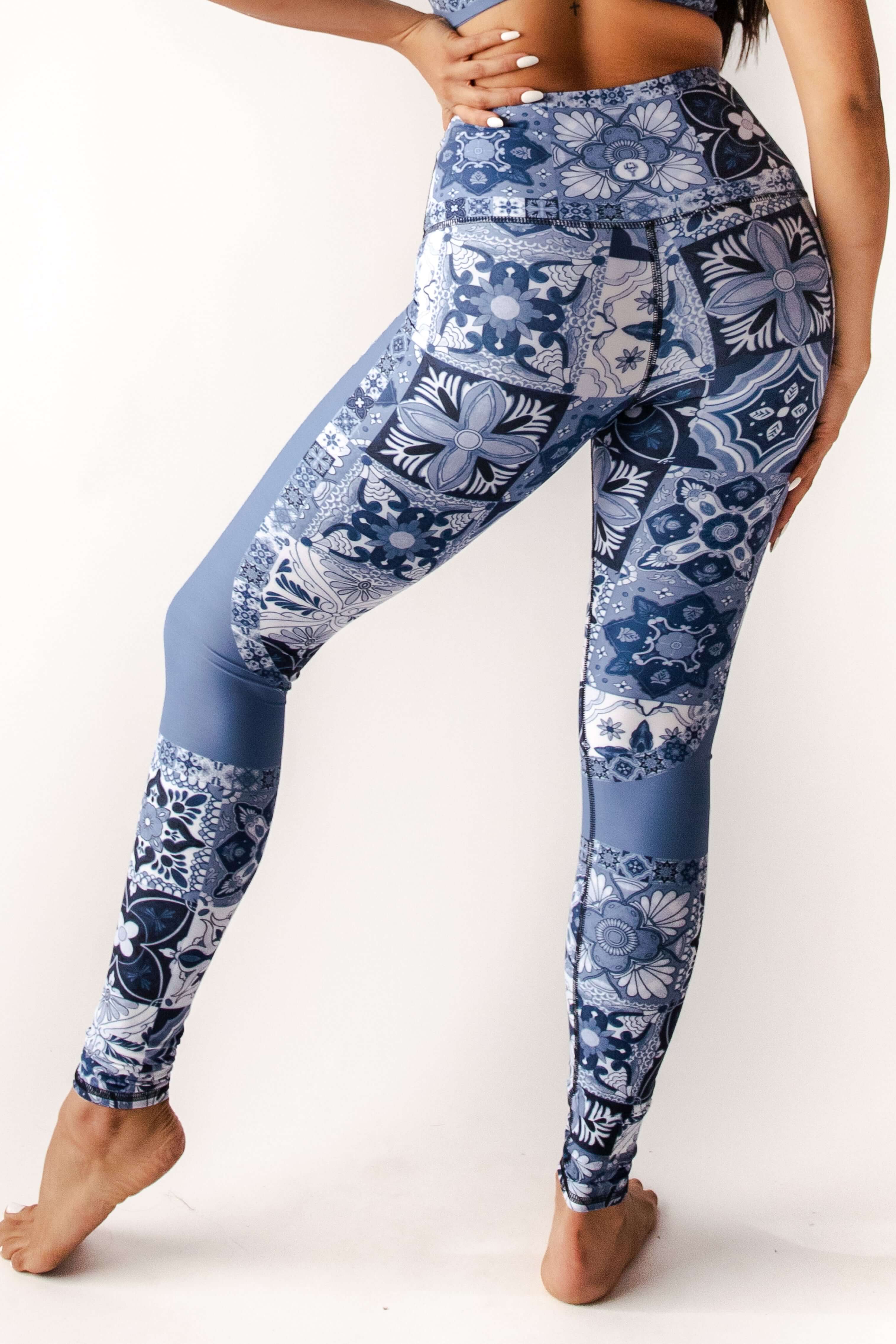 YD Legging - Mosaic In Blue image number 0.0