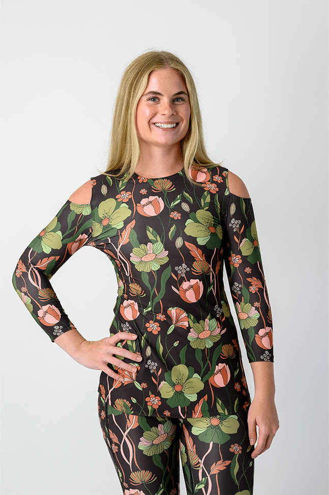 Open Shoulder Top - Botanical Garden image number 0.0